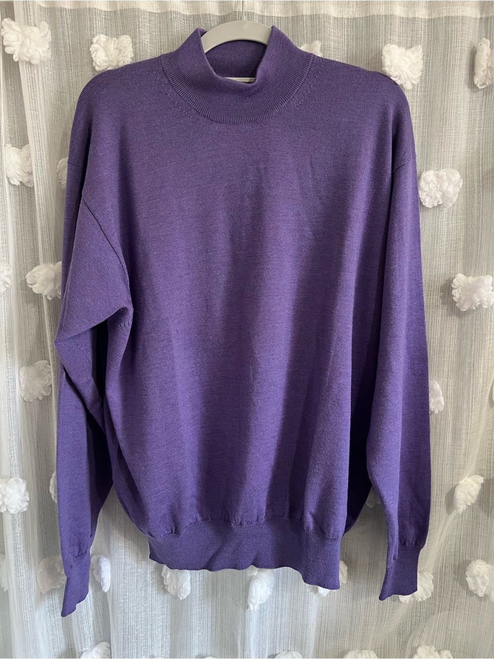 Peter Millar Classic Purple Mock Neck Men’s Sweater